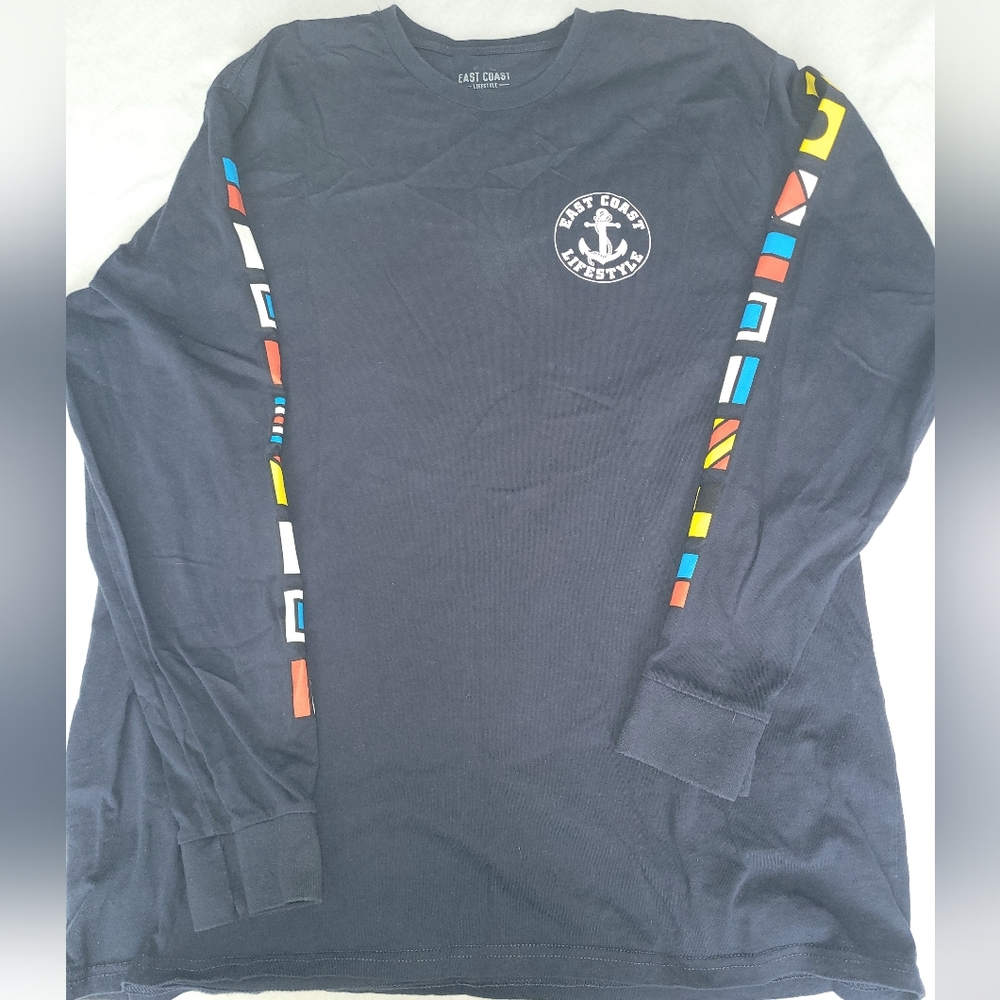 East Coast Lifestyle Navy Long Sleeve Tee